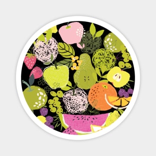 Collage of mixed fruit, fruit salad Magnet